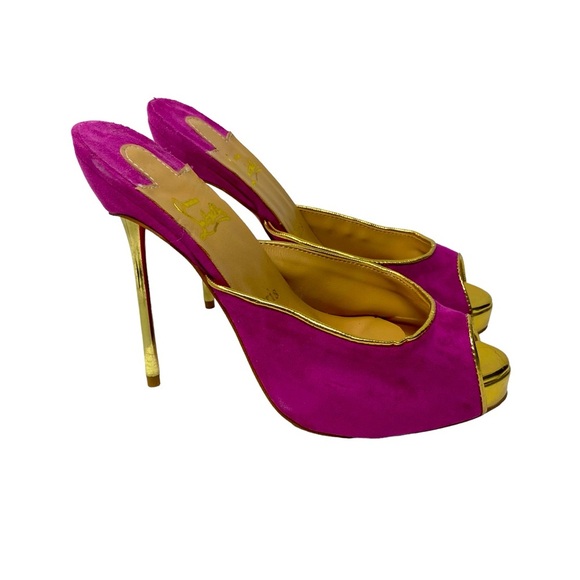Christian Louboutin Shoes - Christian Louboutin Elisabeth Suede Fuchsia - 39 Size 8.5 | 5.5” Heels New